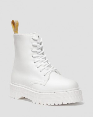 Dr Martens Vegaaniset Jadon II Boot Kemble Mono Platforms Miesten Saappaat Valkoinen | Suomi_Dr77349