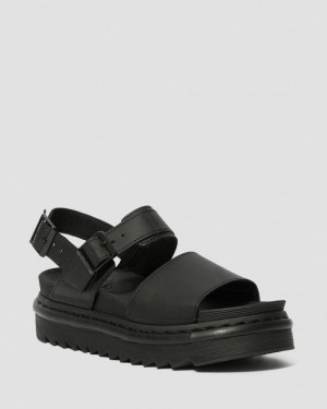 Dr Martens Voss Women's Nahkaiset Strap Naisten Sandaalit Mustat | Suomi_Dr42096