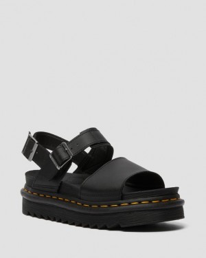 Dr Martens Voss Women's Nahkaiset Strap Naisten Sandaalit Mustat | Suomi_Dr73378