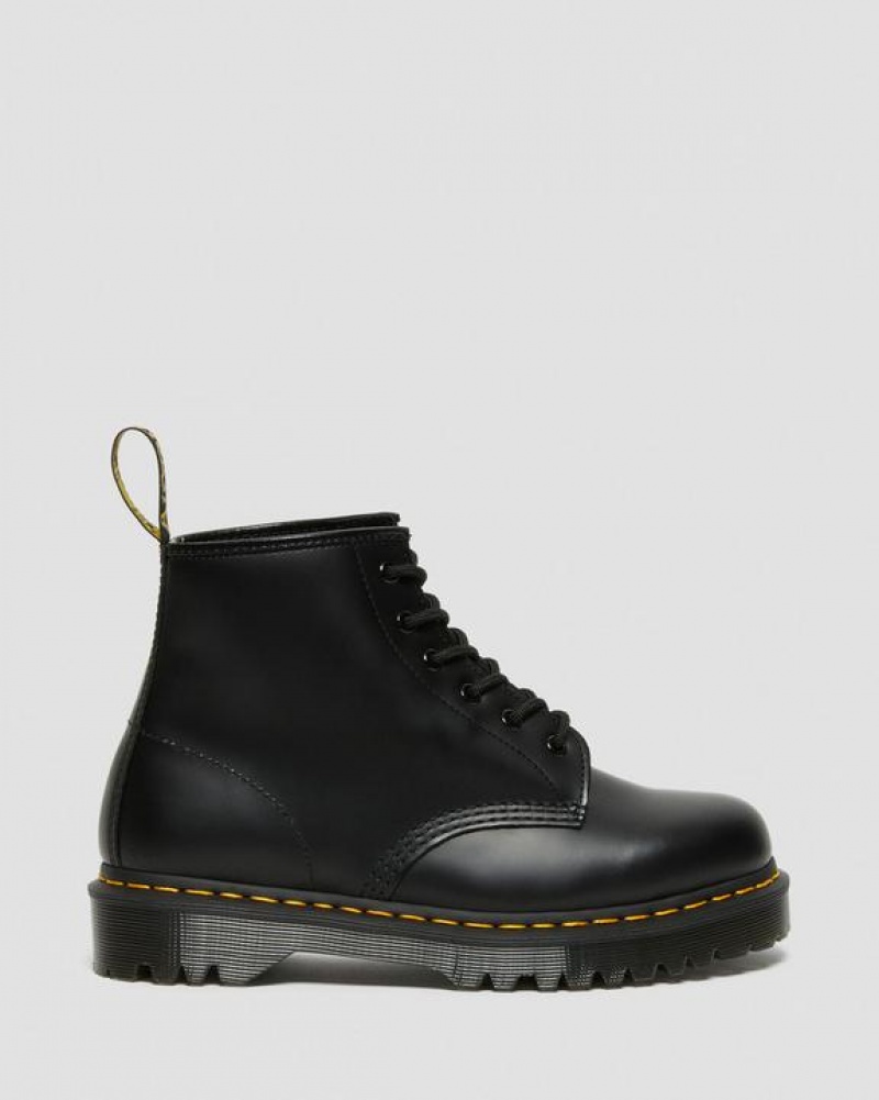 Dr Martens 101 Bex Smooth Nahkaiset Ankle Naisten Platform Kengät Mustat | Suomi_Dr77856