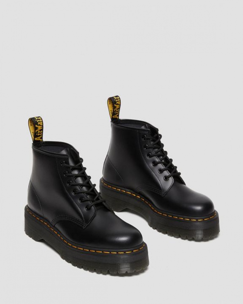 Dr Martens 101 Smooth Nahkaiset Ankle Miesten Platform Kengät Mustat | Suomi_Dr34934