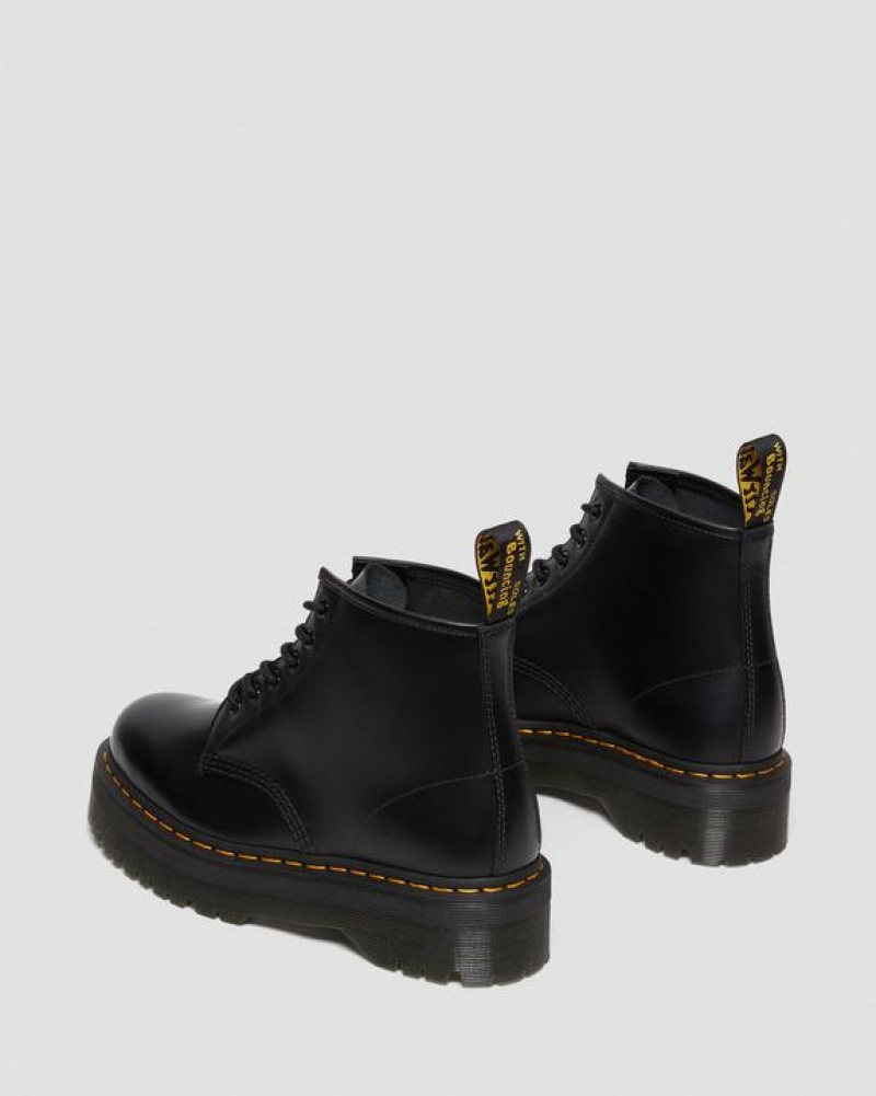 Dr Martens 101 Smooth Nahkaiset Ankle Miesten Platform Kengät Mustat | Suomi_Dr34934