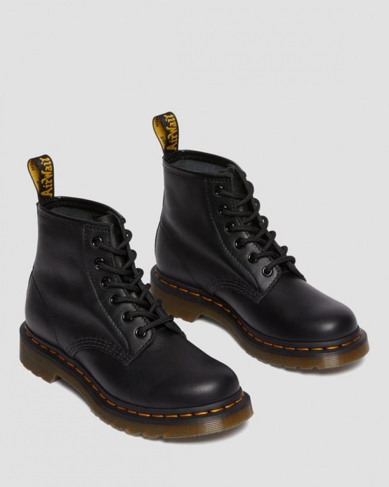 Dr Martens 101 Virginia Nahkaiset Ankle Naisten Saappaat Mustat | Suomi_Dr56092