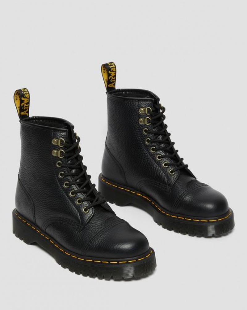 Dr Martens 1460 Bex Fleece-Vuoratut Nahkaiset Pitsi Up Naisten Saappaat Mustat | Suomi_Dr86973