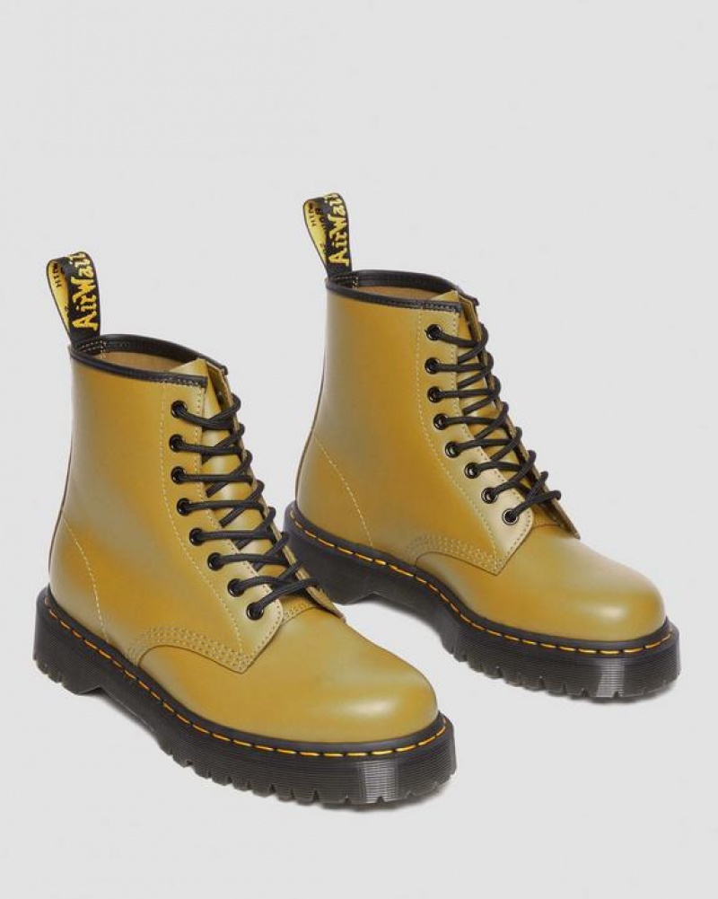 Dr Martens 1460 Bex Smooth Nahkaiset Pitsi Up Miesten Platform Kengät Oliivinvihreä | Suomi_Dr90930