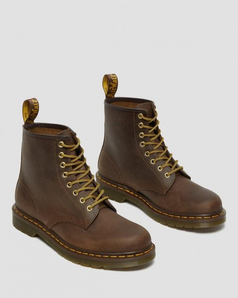 Dr Martens 1460 Crazy Horse Nahkaiset Pitsi Up Naisten Saappaat Ruskea | Suomi_Dr13135