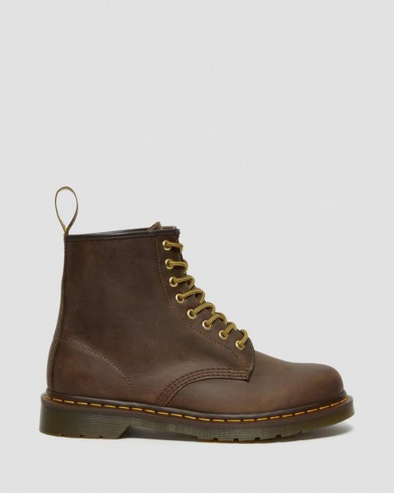 Dr Martens 1460 Crazy Horse Nahkaiset Pitsi Up Naisten Saappaat Ruskea | Suomi_Dr13135