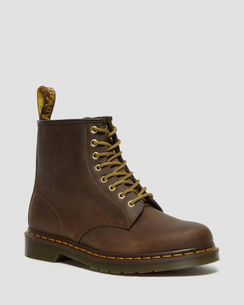 Dr Martens 1460 Crazy Horse Nahkaiset Pitsi Up Naisten Saappaat Ruskea | Suomi_Dr13135