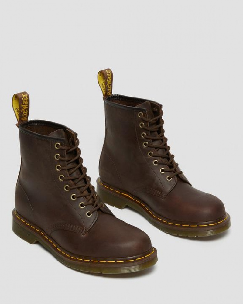 Dr Martens 1460 Crazy Horse Nahkaiset Pitsi Up Naisten Saappaat Ruskea | Suomi_Dr51395