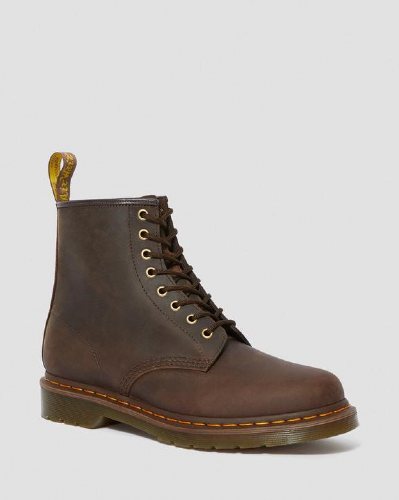 Dr Martens 1460 Crazy Horse Nahkaiset Pitsi Up Naisten Saappaat Ruskea | Suomi_Dr51395