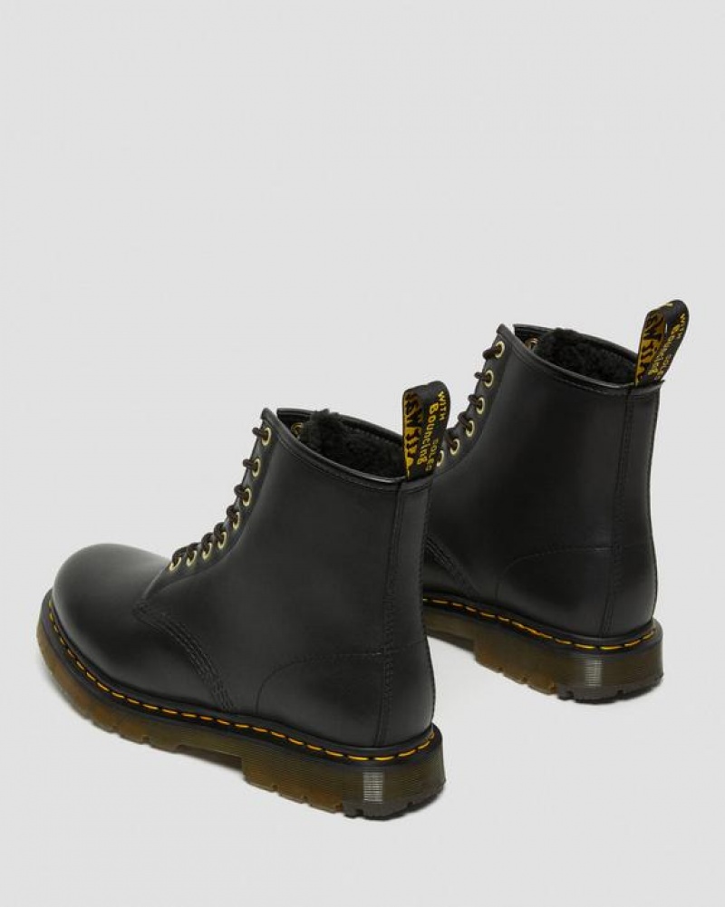 Dr Martens 1460 DM's Wintergrip Nahkaiset Pitsi Up Naisten Saappaat Mustat | Suomi_Dr60091