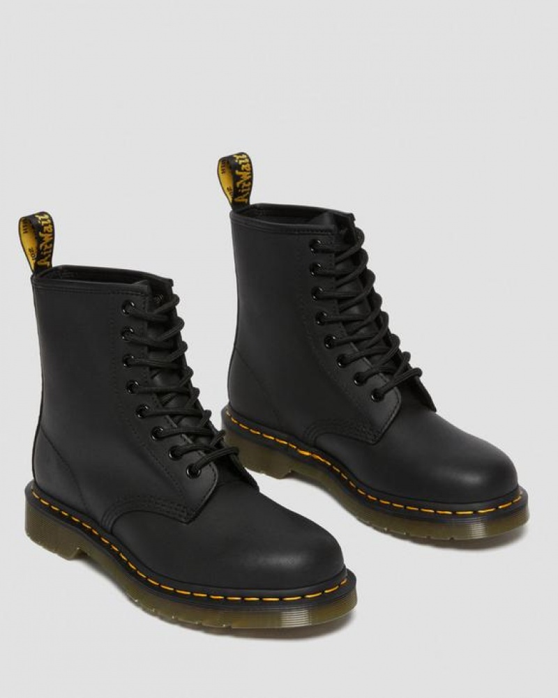 Dr Martens 1460 Greasy Nahkaiset Pitsi Up Naisten Saappaat Mustat | Suomi_Dr99370