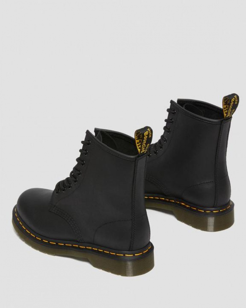 Dr Martens 1460 Greasy Nahkaiset Pitsi Up Naisten Saappaat Mustat | Suomi_Dr99370