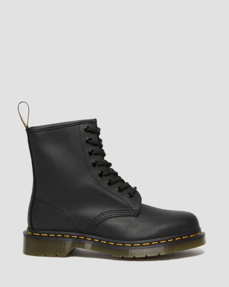 Dr Martens 1460 Greasy Nahkaiset Pitsi Up Naisten Saappaat Mustat | Suomi_Dr99370