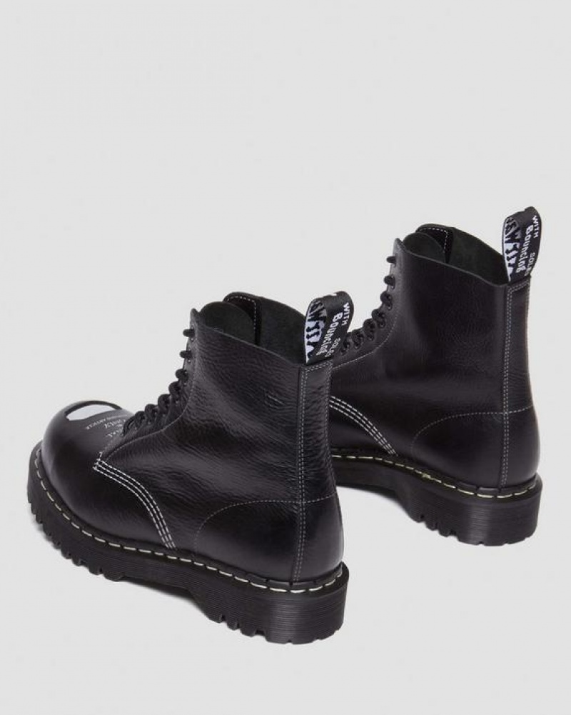 Dr Martens 1460 Pascal Bex Exposed Steel Varvas Pitsi Up Naisten Saappaat Mustat | Suomi_Dr29571