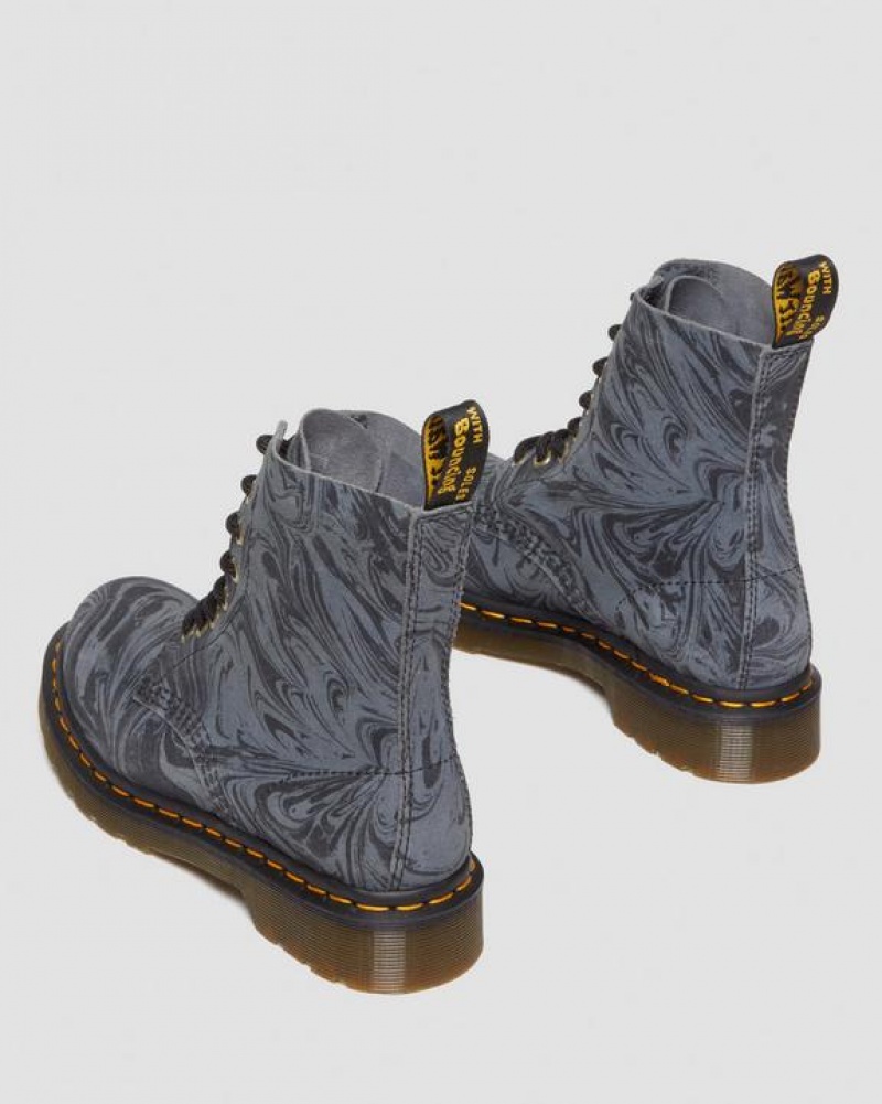 Dr Martens 1460 Pascal Marbled Mokka Pitsi Up Naisten Saappaat Mustat Harmaat | Suomi_Dr60319