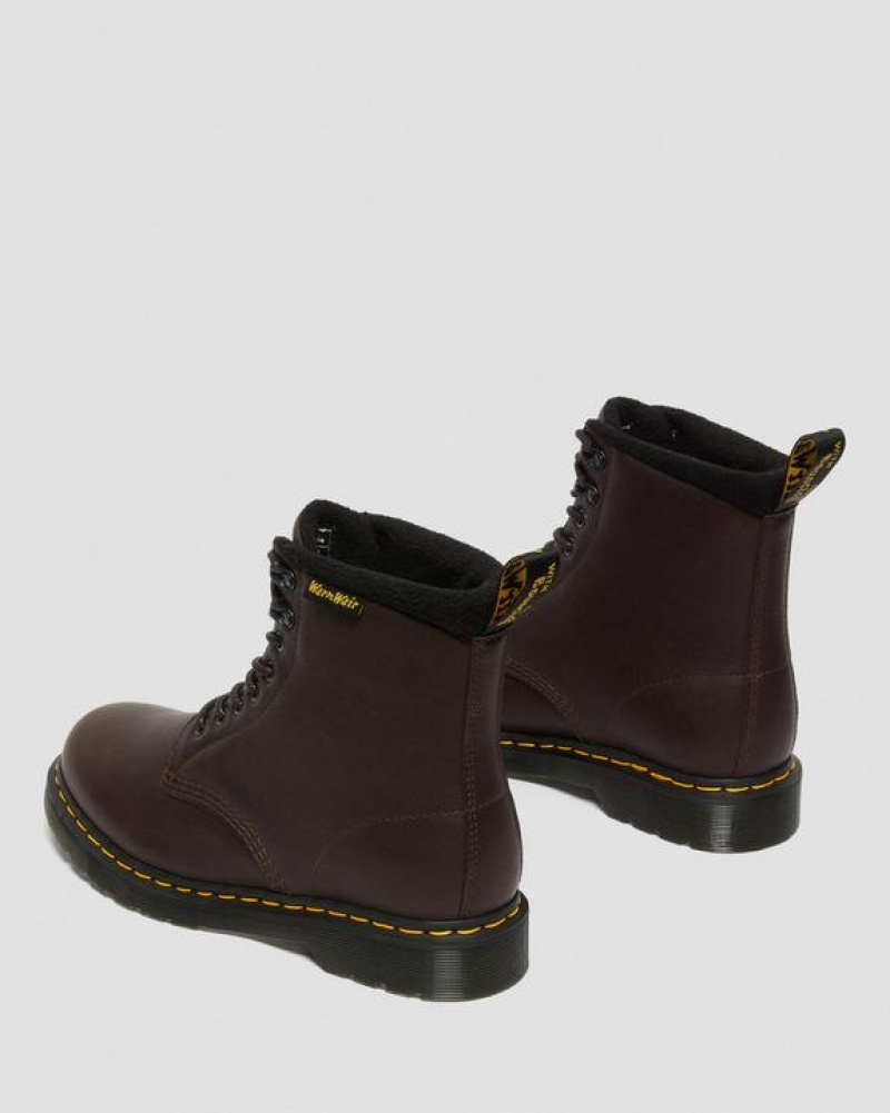 Dr Martens 1460 Pascal Warmwair Nahkaiset Pitsi Up Naisten Saappaat Tummanruskea | Suomi_Dr59661