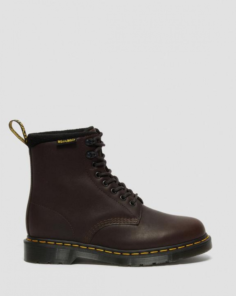 Dr Martens 1460 Pascal Warmwair Nahkaiset Pitsi Up Naisten Saappaat Tummanruskea | Suomi_Dr59661