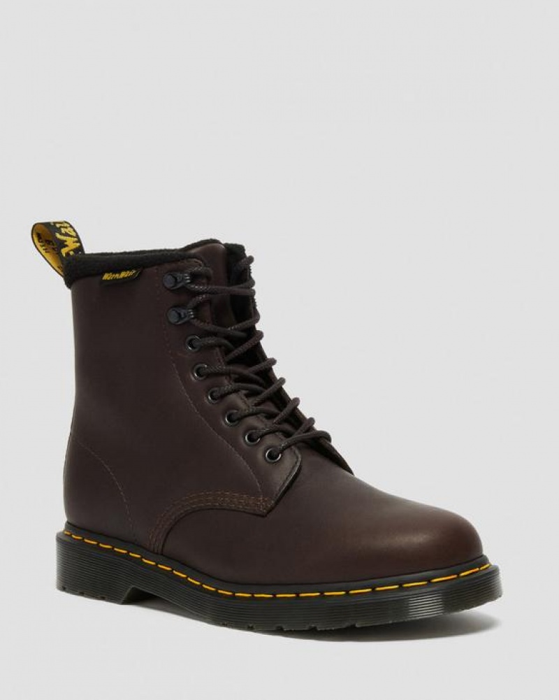 Dr Martens 1460 Pascal Warmwair Nahkaiset Pitsi Up Naisten Saappaat Tummanruskea | Suomi_Dr59661