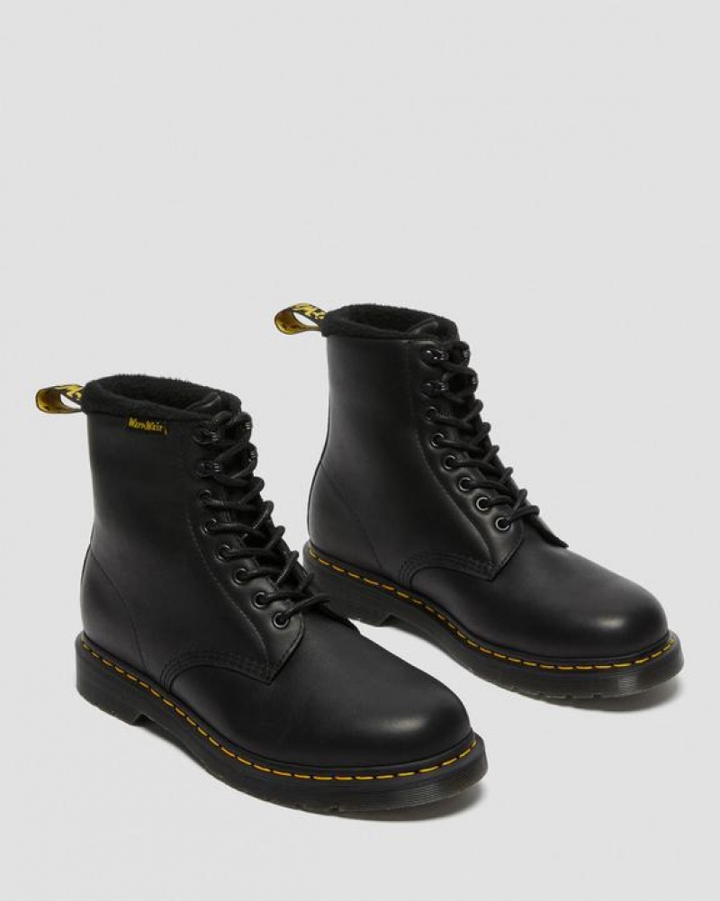 Dr Martens 1460 Pascal Warmwair Nahkaiset Pitsi Up Naisten Saappaat Mustat | Suomi_Dr87210