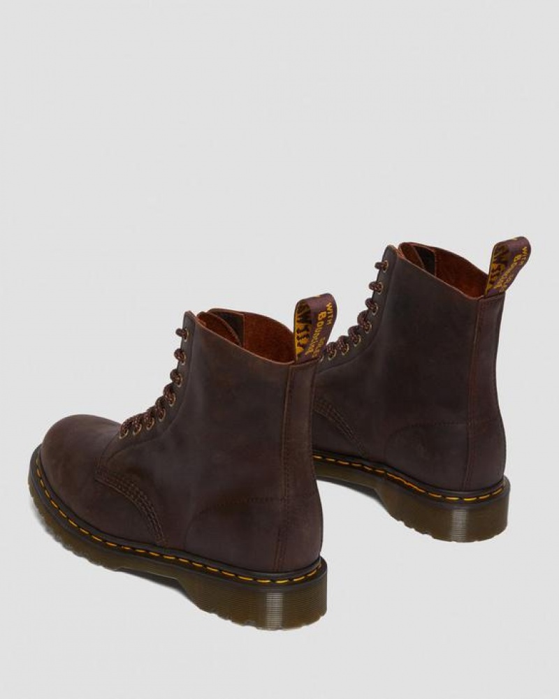 Dr Martens 1460 Pascal Waxed Full Grain Nahkaiset Pitsi Up Naisten Saappaat Ruskea | Suomi_Dr51614