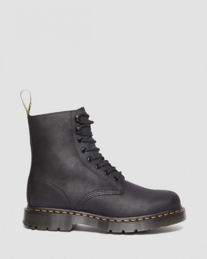 Dr Martens 1460 Pascal Wintergrip Outlaw Nahkaiset Pitsi Up Naisten Saappaat Mustat | Suomi_Dr37619