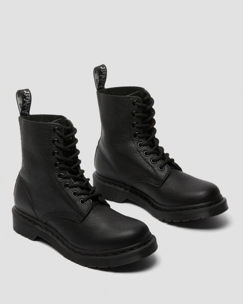 Dr Martens 1460 Pascal Women's Mono Pitsi Up Naisten Saappaat Mustat | Suomi_Dr90330