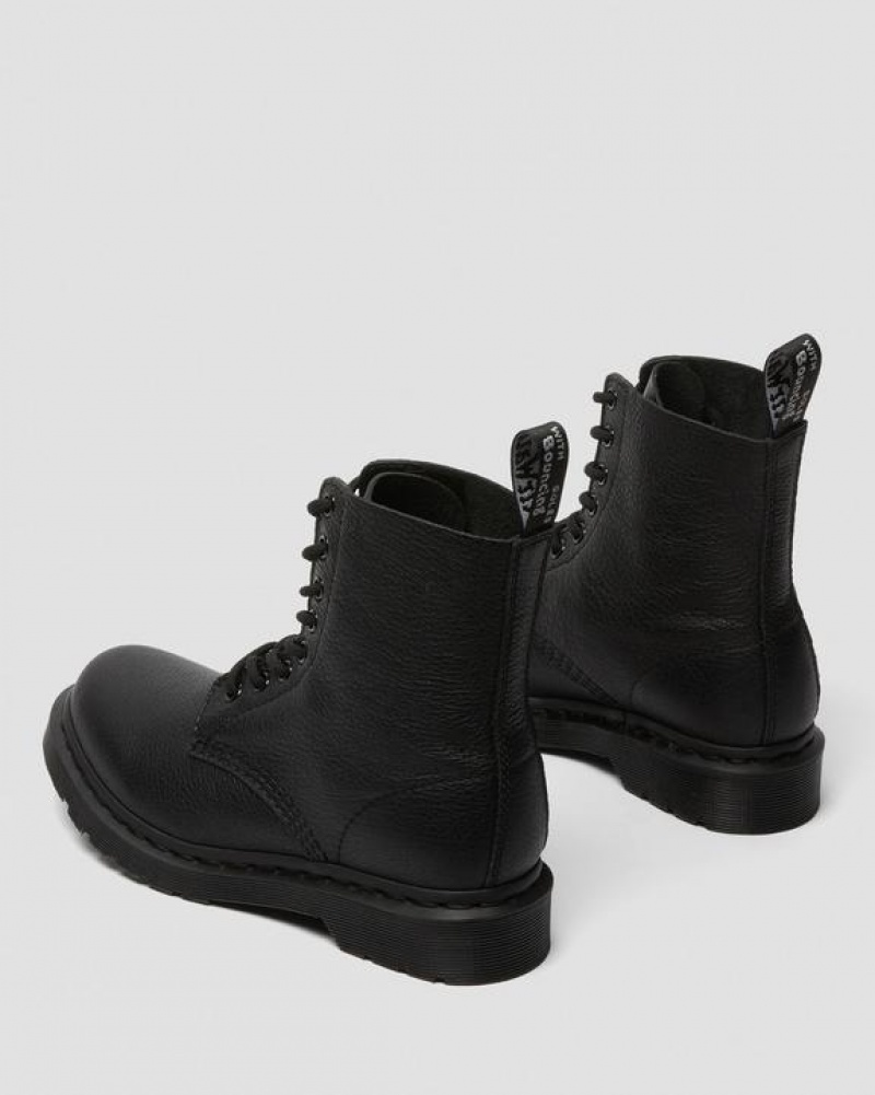 Dr Martens 1460 Pascal Women's Mono Pitsi Up Naisten Saappaat Mustat | Suomi_Dr90330