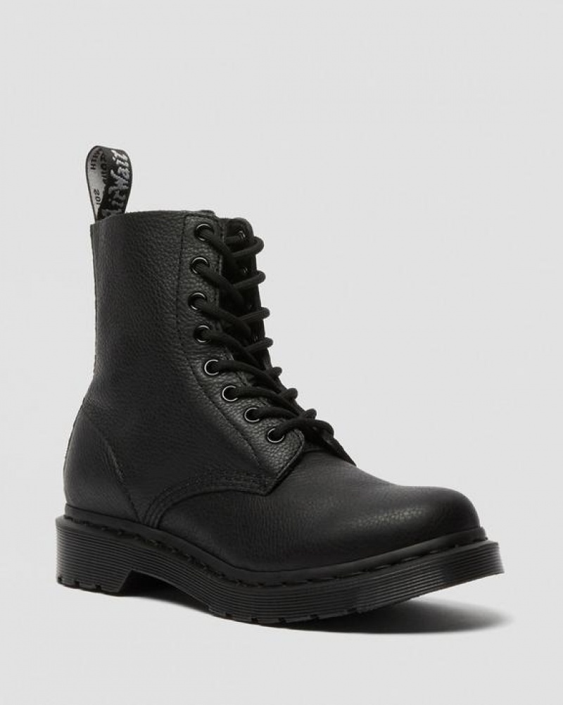 Dr Martens 1460 Pascal Women's Mono Pitsi Up Naisten Saappaat Mustat | Suomi_Dr90330