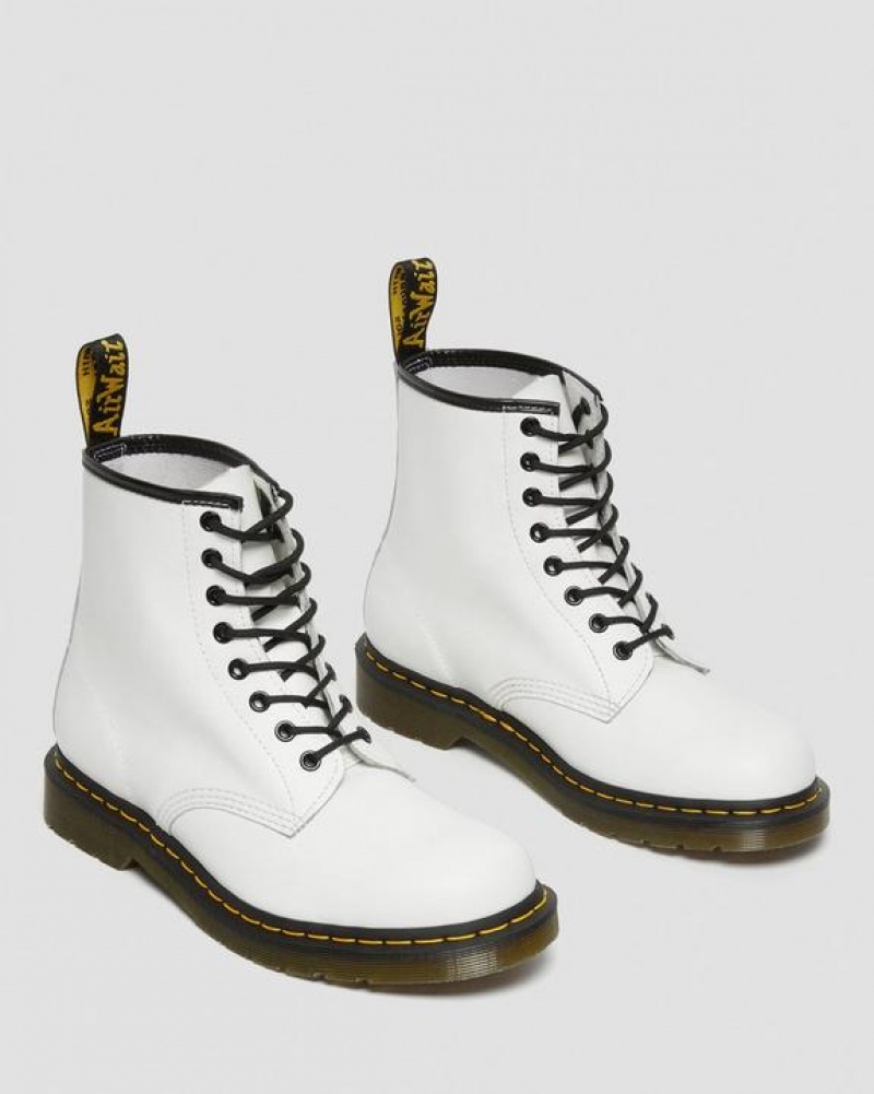 Dr Martens 1460 Smooth Nahkaiset Pitsi Up Miesten Saappaat Valkoinen | Suomi_Dr27625