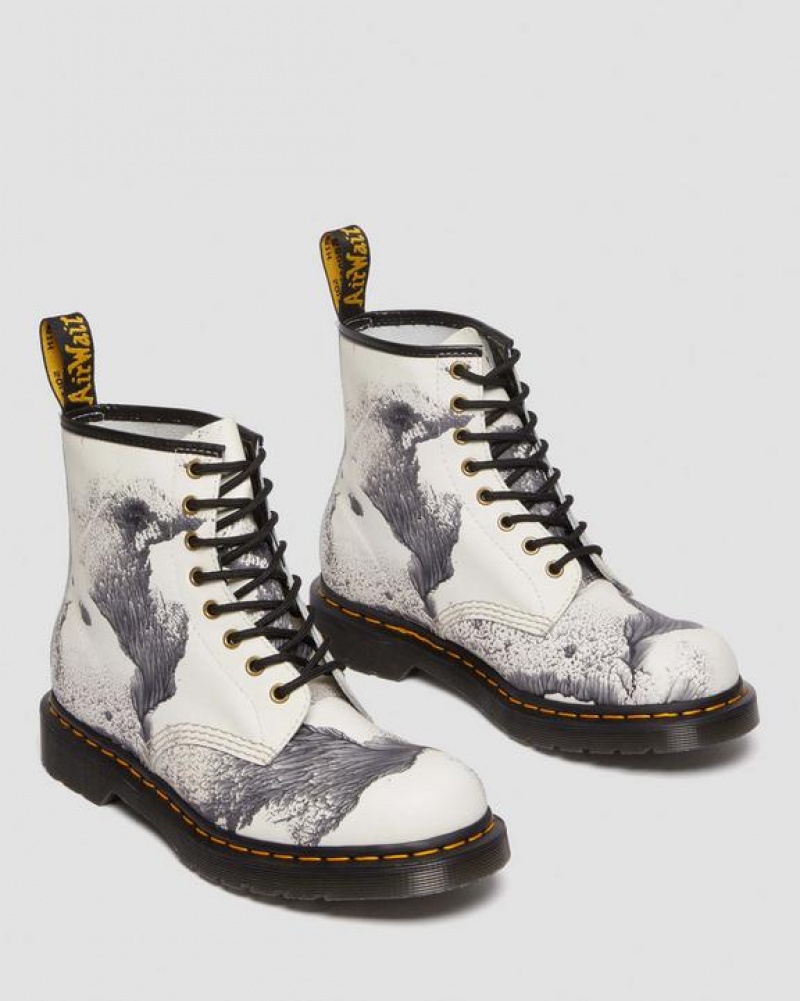 Dr Martens 1460 Tate 'Decalcomania' Backhand Nahkaiset Pitsi Up Naisten Saappaat Monivärinen | Suomi_Dr33698