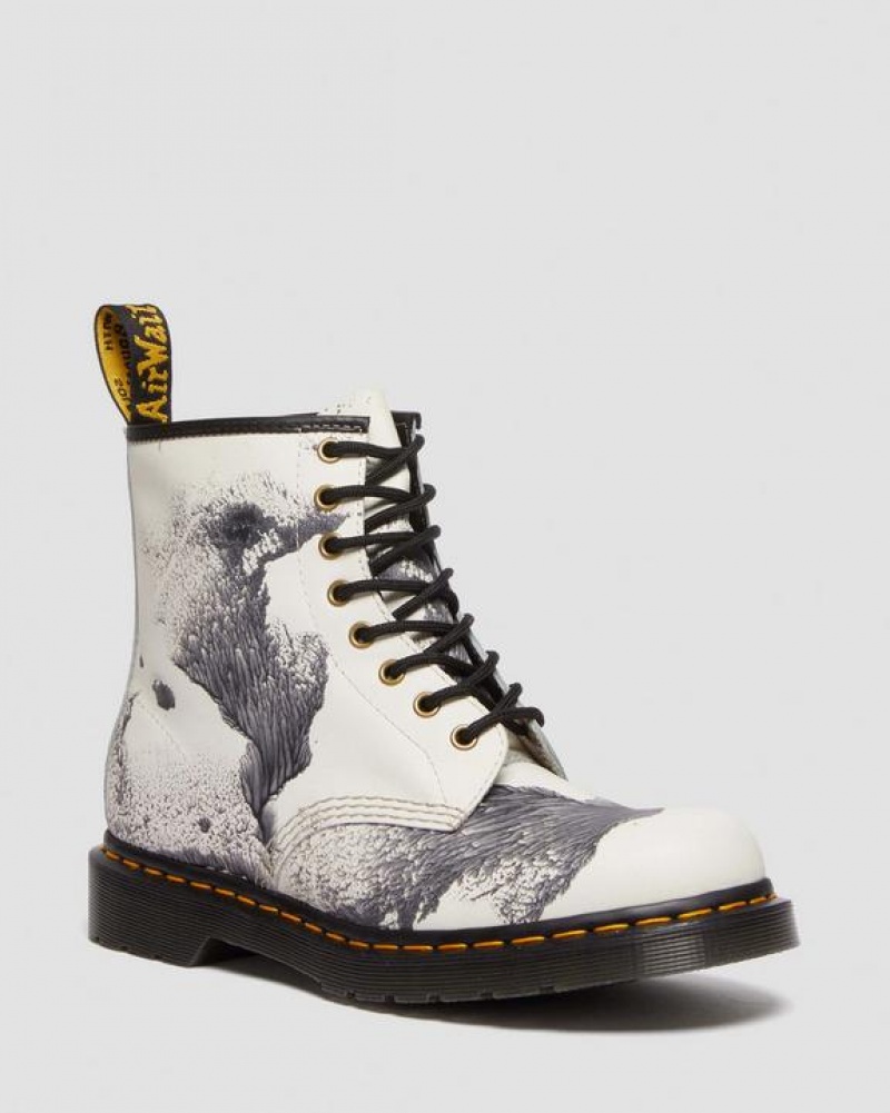 Dr Martens 1460 Tate 'Decalcomania' Backhand Nahkaiset Pitsi Up Naisten Saappaat Monivärinen | Suomi_Dr33698