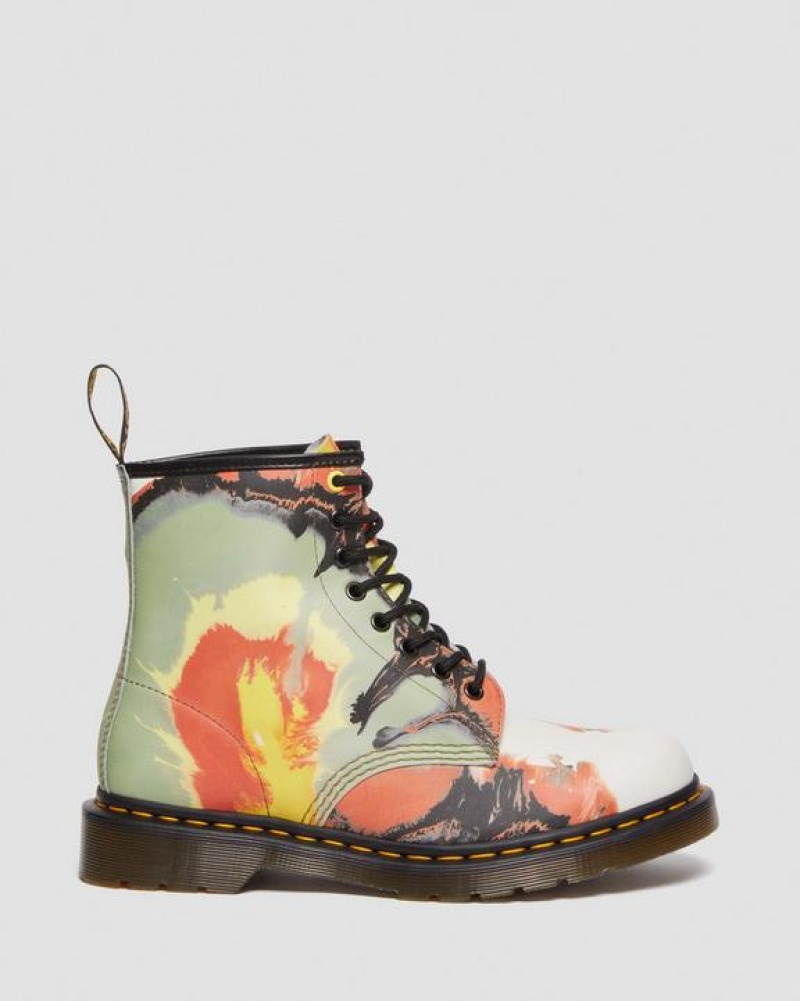 Dr Martens 1460 Tate 'Volcanic Flare' Nahkaiset Pitsi Up Naisten Saappaat Monivärinen | Suomi_Dr46536