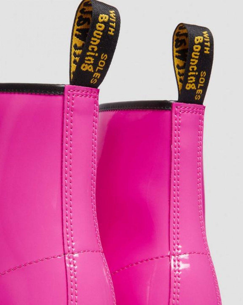 Dr Martens 1460 Women's Kiiltonahka Nahkaiset Pitsi Up Naisten Saappaat Pinkki | Suomi_Dr79730