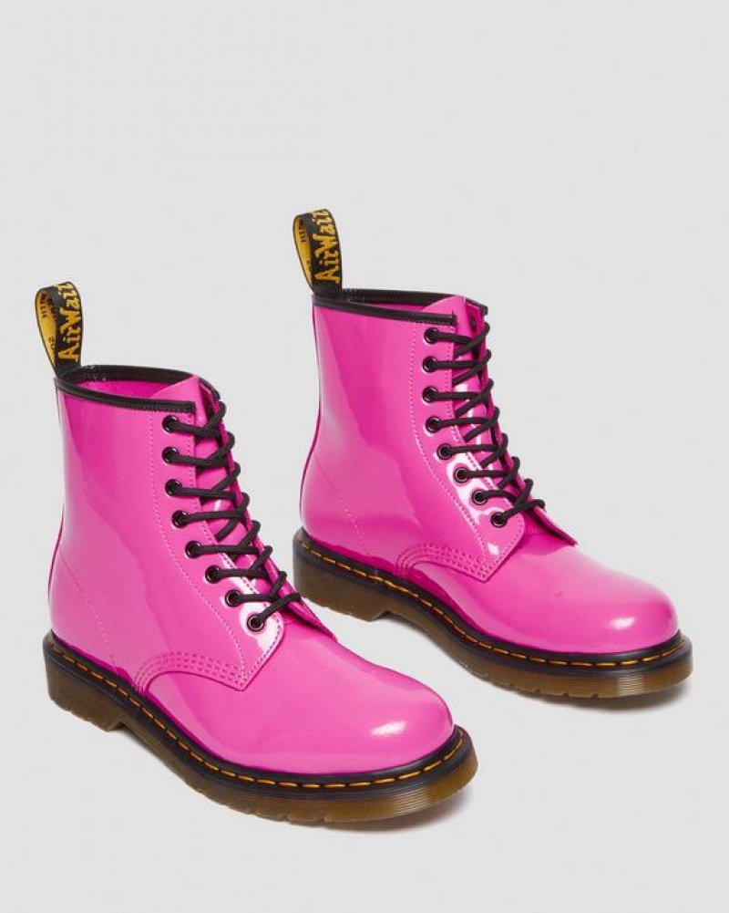 Dr Martens 1460 Women's Kiiltonahka Nahkaiset Pitsi Up Naisten Saappaat Pinkki | Suomi_Dr79730