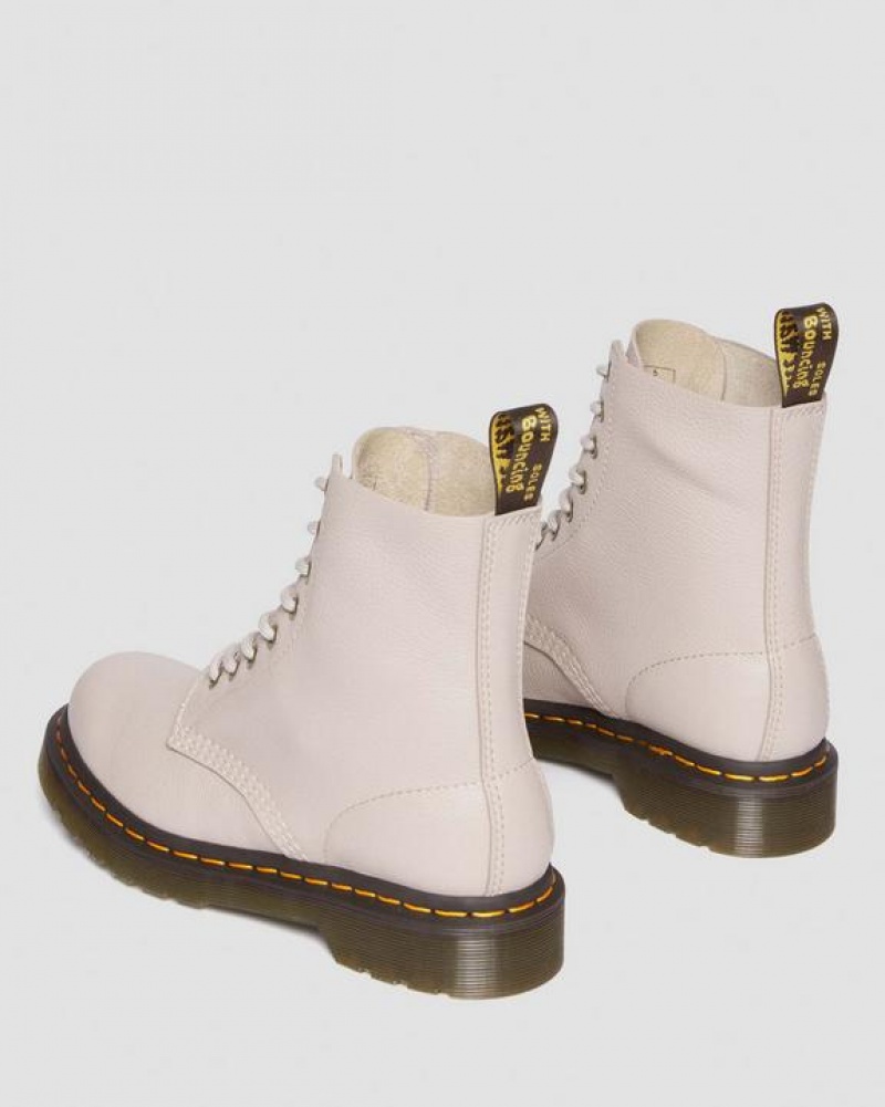 Dr Martens 1460 Women's Pascal Virginia Nahkaiset Naisten Saappaat Harmaat Ruskea | Suomi_Dr84905