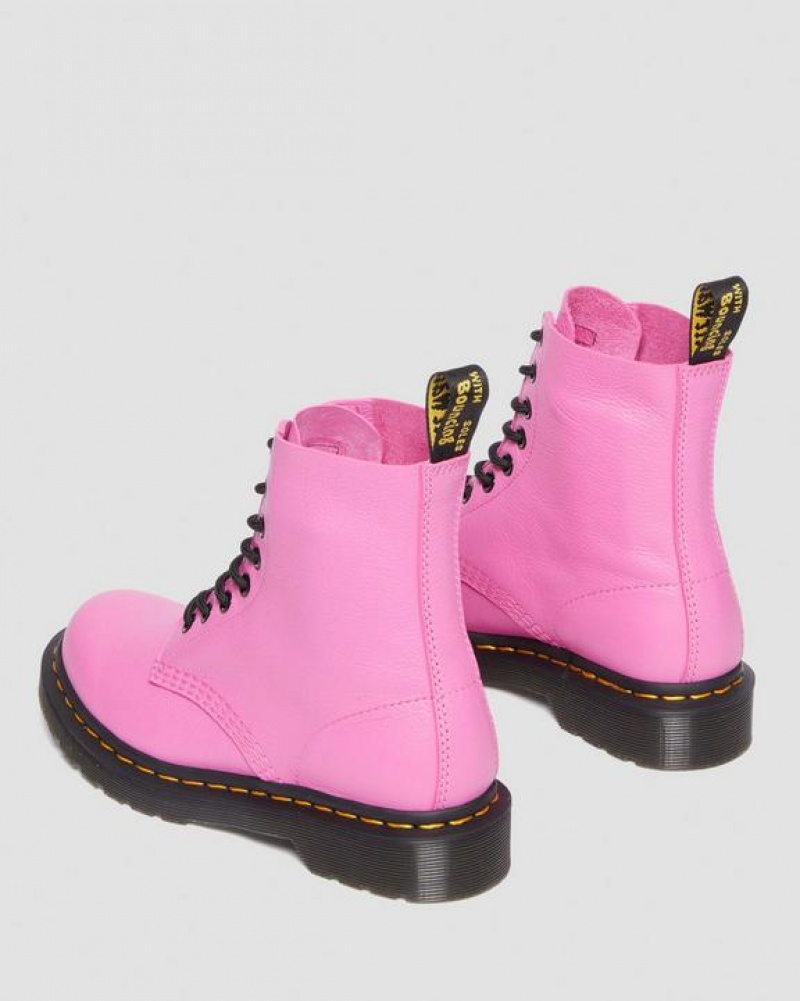 Dr Martens 1460 Women's Pascal Virginia Nahkaiset Naisten Saappaat Pinkki | Suomi_Dr25251