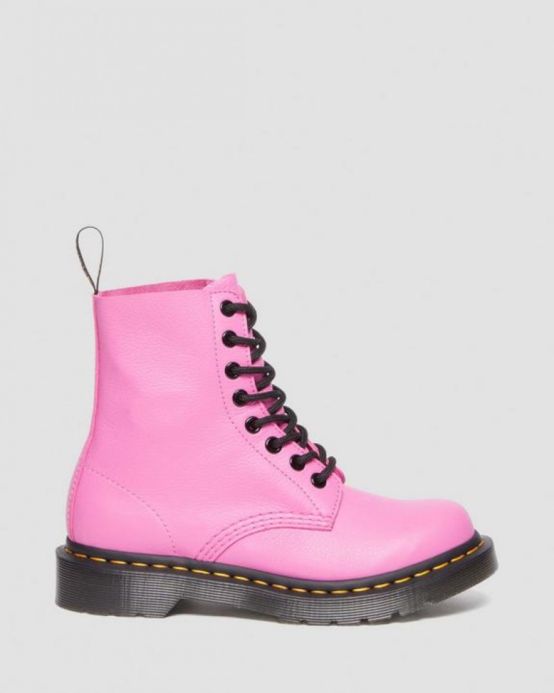 Dr Martens 1460 Women's Pascal Virginia Nahkaiset Naisten Saappaat Pinkki | Suomi_Dr25251