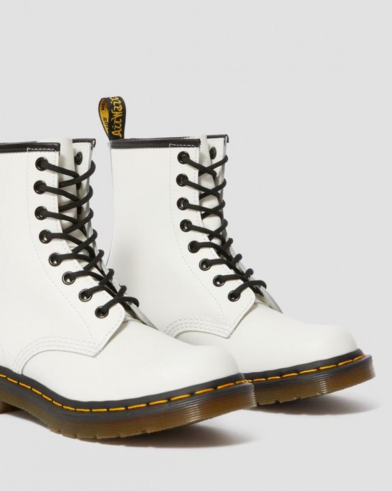 Dr Martens 1460 Women's Smooth Nahkaiset Pitsi Up Naisten Saappaat Valkoinen | Suomi_Dr54133