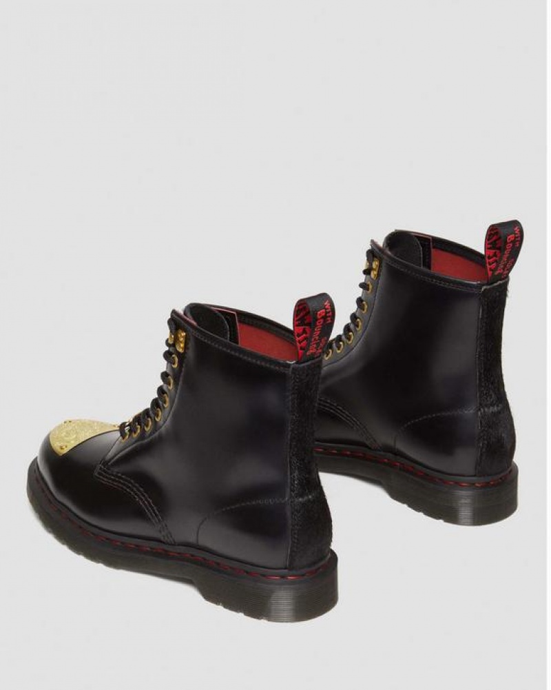 Dr Martens 1460 Year of the Dragon Nahkaiset Pitsi Up Naisten Saappaat Mustat Punainen | Suomi_Dr81351