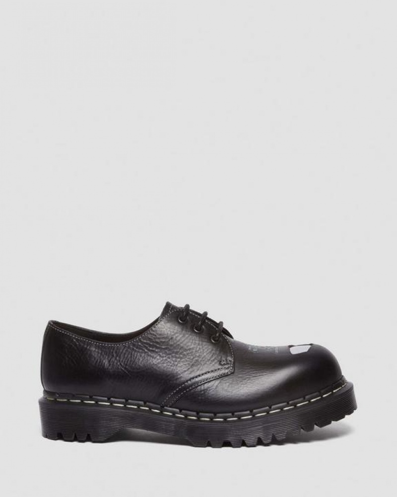 Dr Martens 1461 Bex Exposed Steel Varvas Oxford Miesten Kengät Mustat | Suomi_Dr39528