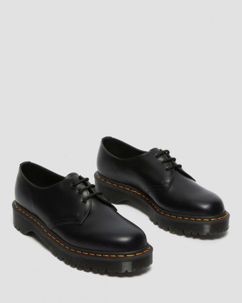 Dr Martens 1461 Bex Smooth Nahkaiset Oxford Naisten Platform Kengät Mustat | Suomi_Dr11290