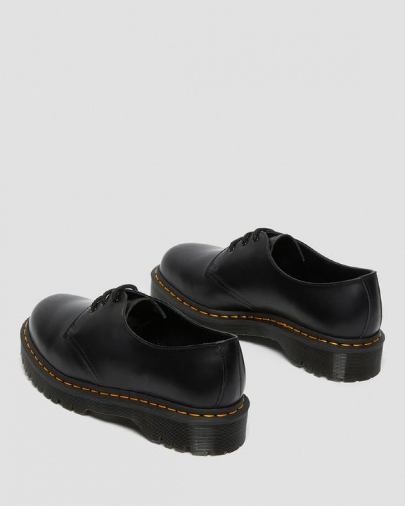 Dr Martens 1461 Bex Smooth Nahkaiset Oxford Naisten Platform Kengät Mustat | Suomi_Dr11290