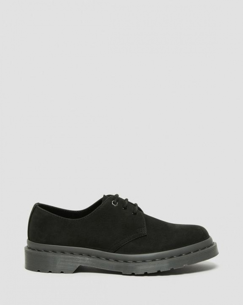 Dr Martens 1461 Mono Milled Nubukki Nahkaiset Oxford Miesten Kengät Mustat | Suomi_Dr21733