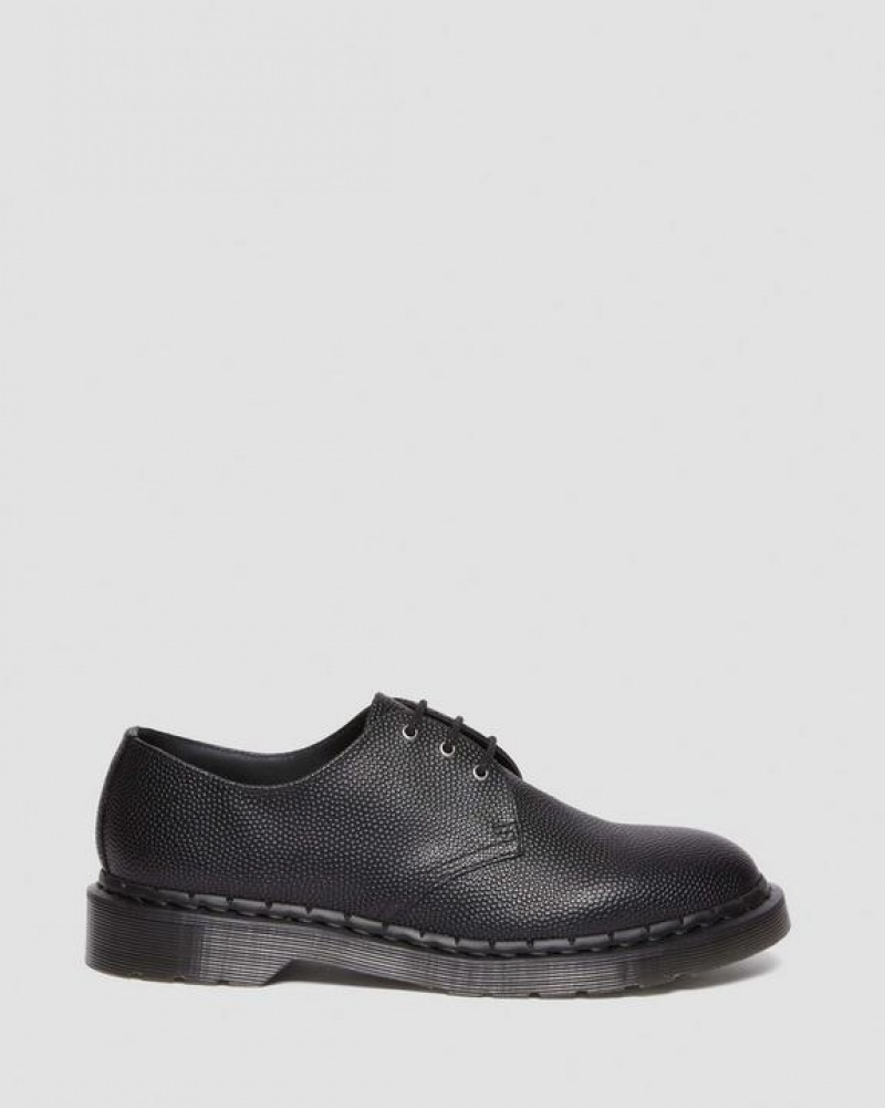 Dr Martens 1461 Pebble Grain Nahkaiset Oxford Miesten Kengät Mustat | Suomi_Dr59736