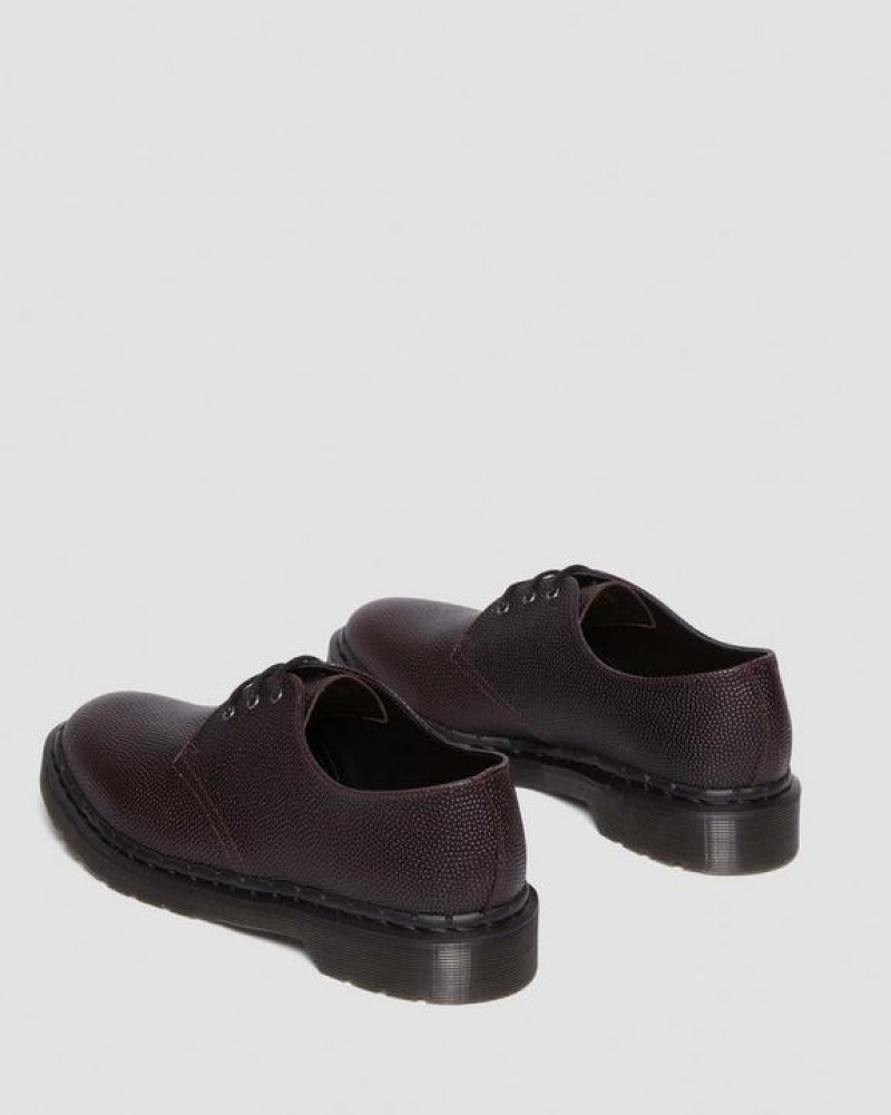 Dr Martens 1461 Pebble Grain Nahkaiset Oxford Miesten Kengät Viininpunainen | Suomi_Dr79407