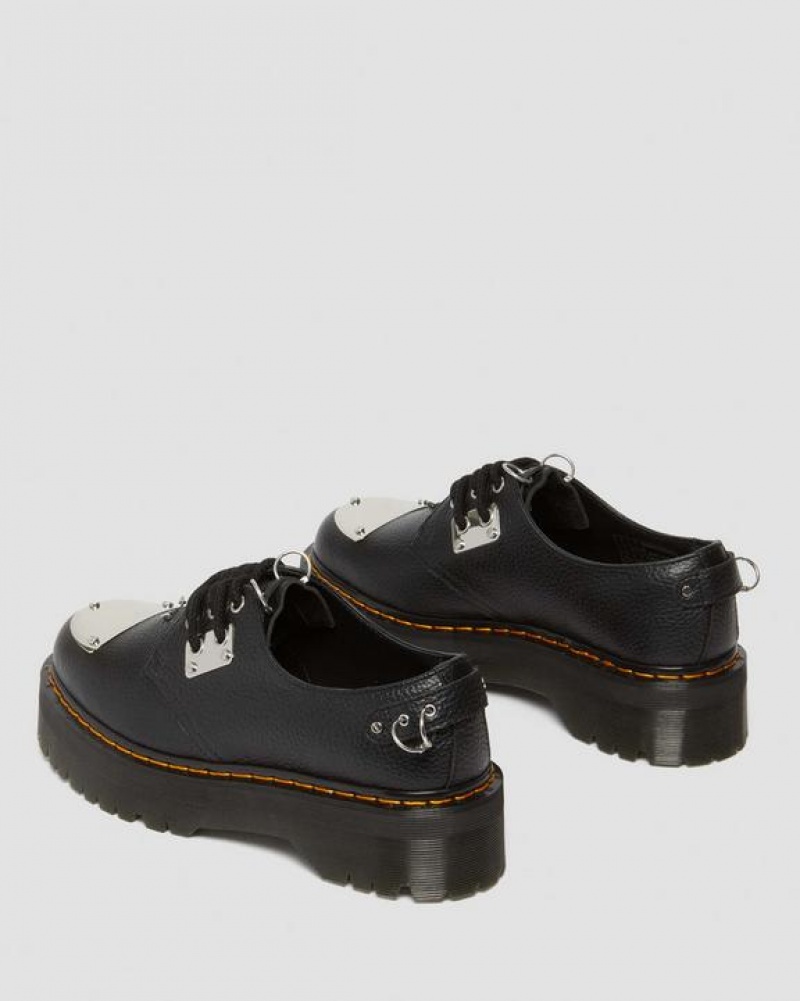 Dr Martens 1461 Piercing Milled Nappa Nahkaiset Miesten Kengät Mustat | Suomi_Dr65205