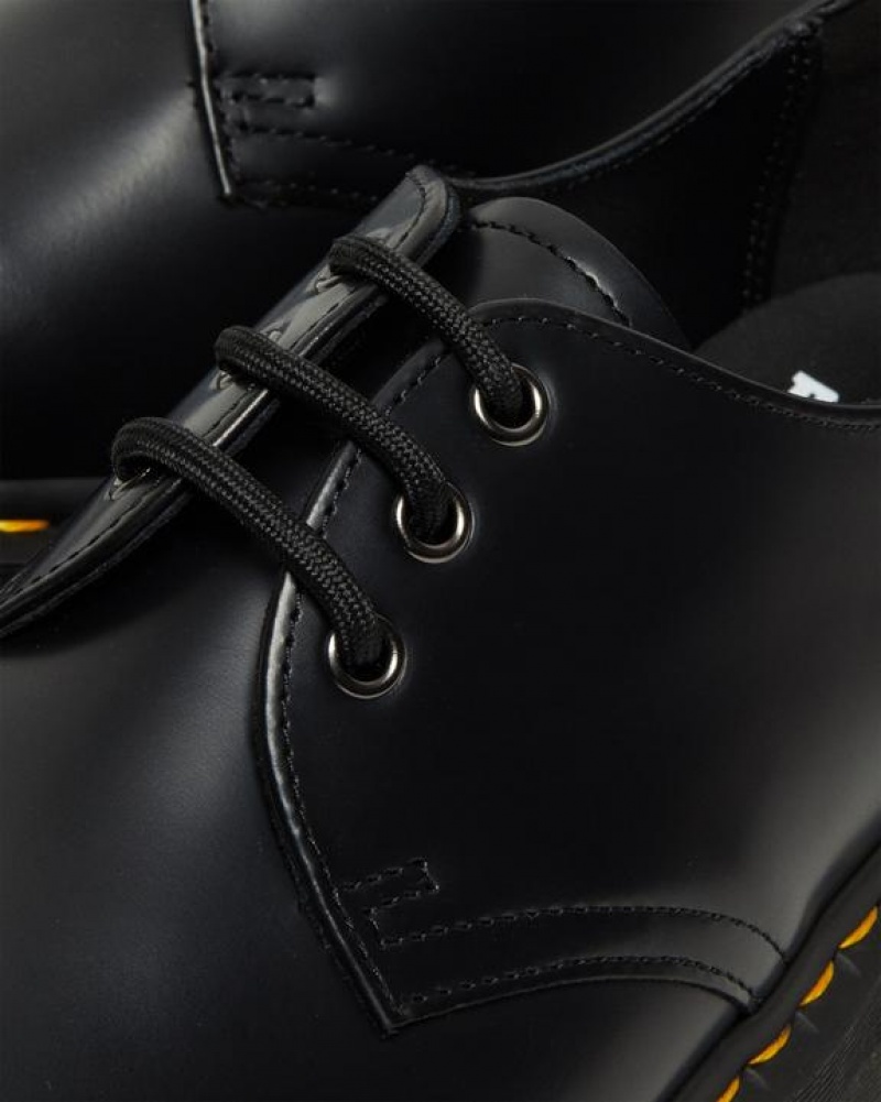 Dr Martens 1461 Smooth Nahkaiset Naisten Platform Kengät Mustat | Suomi_Dr99852