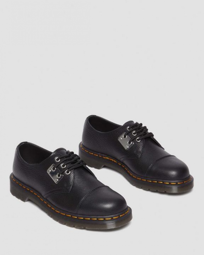 Dr Martens 1461 Varvas Plate Lunar Nahkaiset Oxford Naisten Kengät Mustat | Suomi_Dr72235