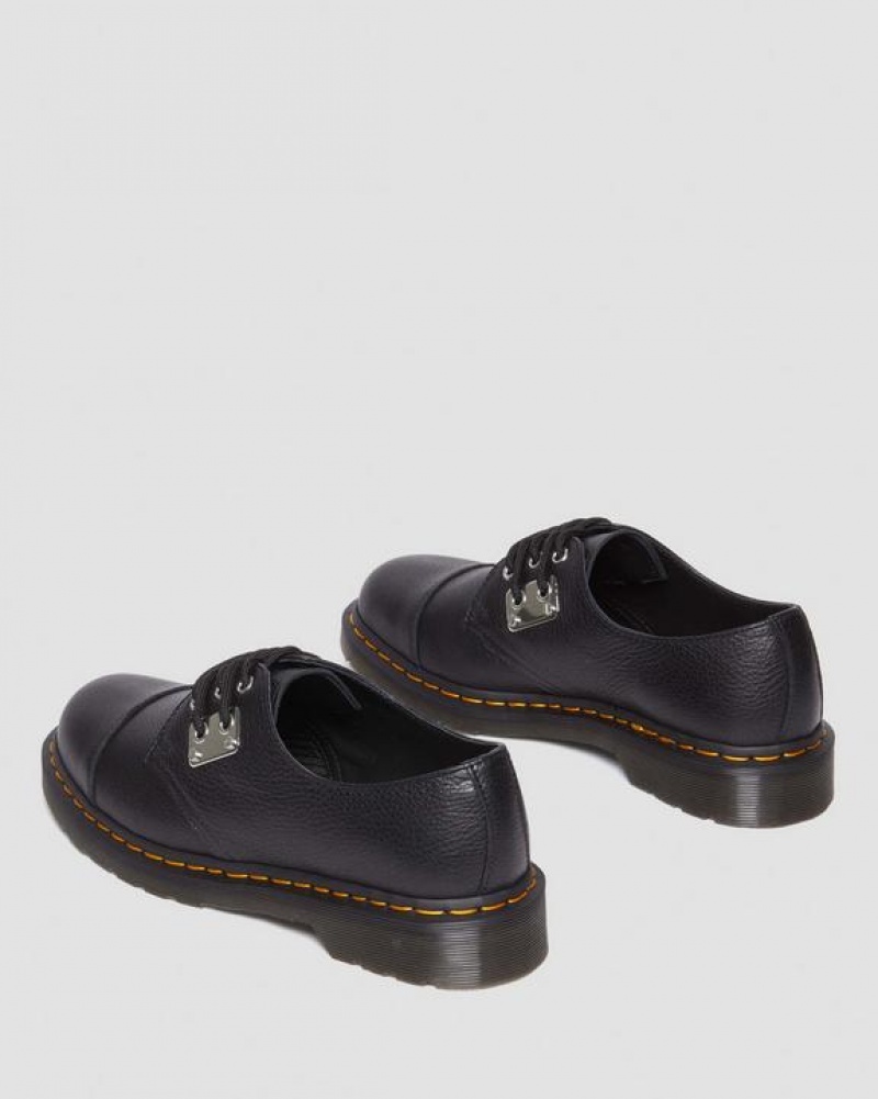 Dr Martens 1461 Varvas Plate Lunar Nahkaiset Oxford Naisten Kengät Mustat | Suomi_Dr72235